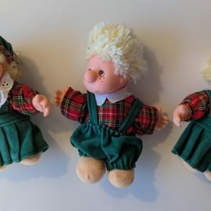 Vintage Mini Doll Christmas Ornament Set of 3