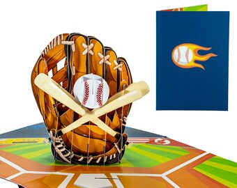 Baseball Pop Up Card: 3D Greeting Card for Sports Fans