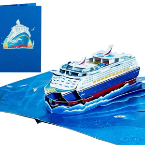 Cruise Ship - WOW 3D Greeting Pop Up Card for All Occasions Birthday, Love, Congratulations, Retirement | Free Ship | 5x7