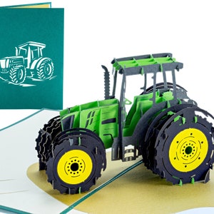 Tractor - WOW 3D Greeting Pop Up Card for All Occasions, Birthday, Love, Father's Day, Thank you, Retirement | Free Ship | 5x7 inch