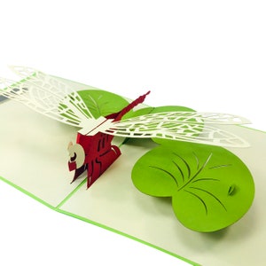Libellule - WOW 3D Carte de Voeux Pop Up pour Toutes les Occasions - Anniversaire, Amour, Noël, Nature, Chance | Navire gratuit | 6x6 pouces
