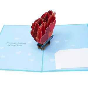 Big Thank You (Azul) - WOW 3D Greeting Pop Up Card para todas las ocasiones, cumpleaños, amor, Navidad, gratitud, aniversario / envío gratuito / 5x7 pulgadas