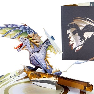 Legendary Cloud Dragon - WOW 3D Cartão Pop Up de Saudação para Todas as Ocasiões, Aniversário, Amor, Natal, Obrigado | Frete Grátis | 5 x 7 polegadas