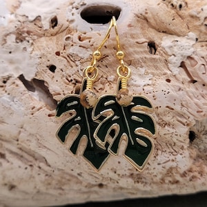 Palm Leaf with Coconut Earrings