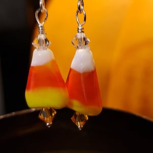 Candy Corn Halloween Earrings