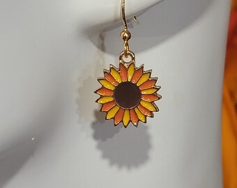 Fall Sunflower Earrings