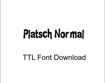 Platsch Normal Cartoon Font Digital Download -TTF File Cricut