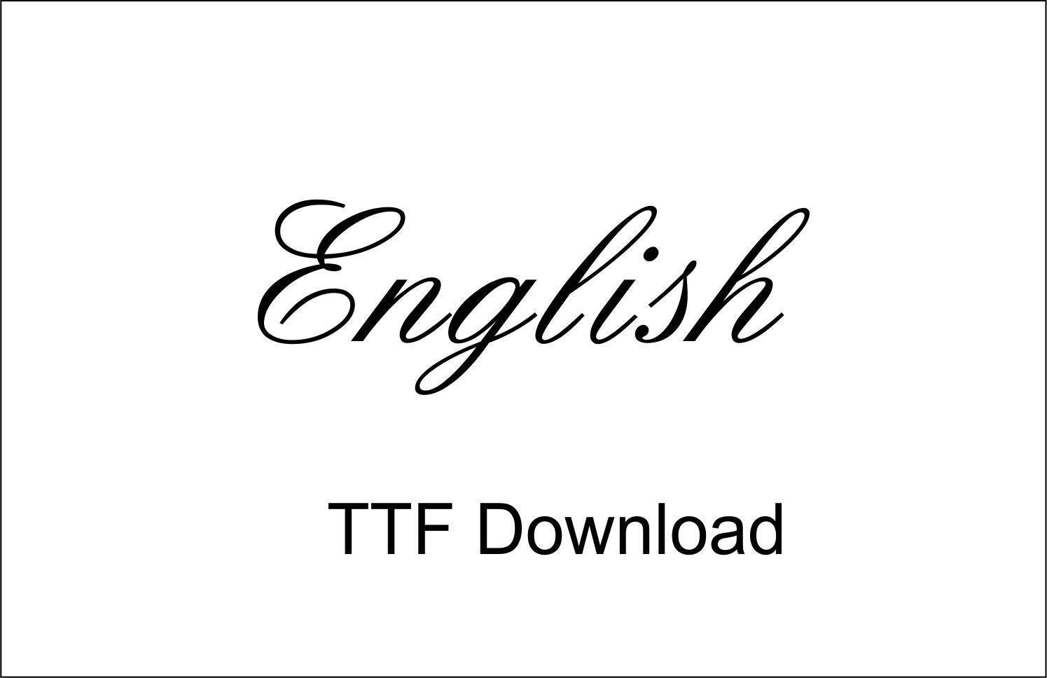English Script Caligraphy Font Digital Download -TTF File Cricut - Etsy
