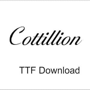 Cottillion Digital Download Font TTF File Cricut