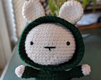 Simpatico coniglietto di peluche con felpa con cappuccio, animale di peluche di coniglio, giocattolo unisex per bambini, regali per bambini, animale di peluche con cappuccio, regali per la doccia per bambini, giocattolo di Pasqua