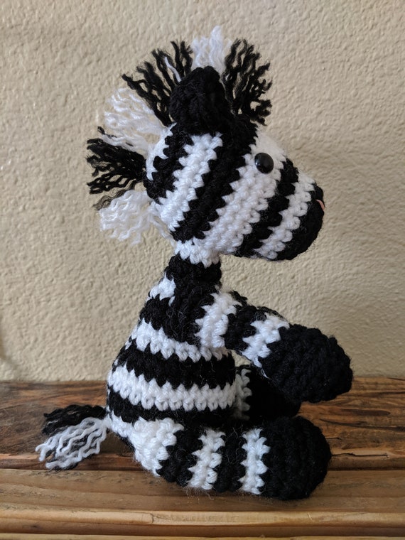 small zebra stuffed animal