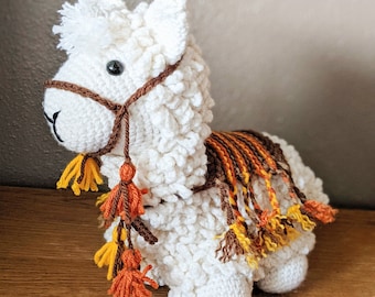 Simpatico lama farcito con coperta e pettorina, animale per bambini, peluche alpaca, regali per bambini, soffice giocattolo dai capelli ricci, giocattoli unisex