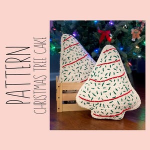 Häkelanleitung, Weihnachtsbaum-Kuchen-Muster, Instant Download, Weihnachtshäkelanleitung, fünf Größen