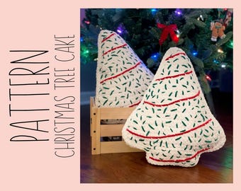 Patrón de crochet para pastel de árbol de Navidad, descarga instantánea, patrón de crochet navideño, cinco tamaños