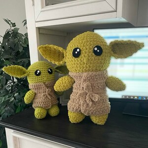 Alienígena eclosionando, Alienígena verde, Bebé alien, Bebé de Space Wars, El niño, Niño alien, Alien de crochet, La Fuerza, Mando, Animal de peluche, Regalos imagen 6