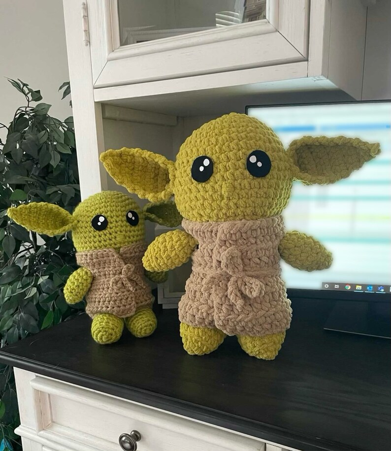 Alienígena eclosionando, Alienígena verde, Bebé alien, Bebé de Space Wars, El niño, Niño alien, Alien de crochet, La Fuerza, Mando, Animal de peluche, Regalos imagen 6