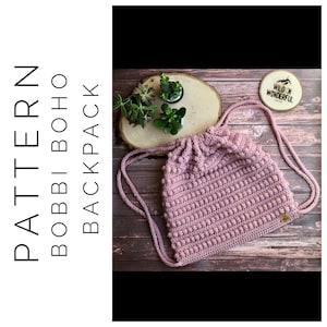 CROCHET PATTERN, Bobbi Boho Backpack Pattern, Instant Download, Crochet Backpack Pattern