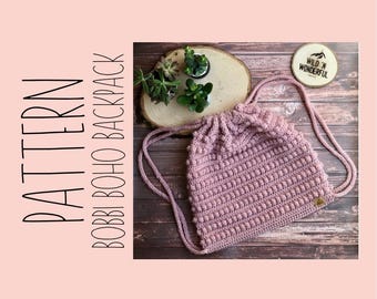 CROCHET PATTERN, Bobbi Boho Backpack Pattern, Instant Download, Crochet Backpack Pattern