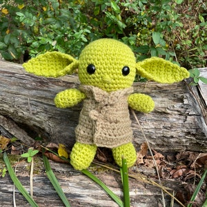 Alienígena eclosionando, Alienígena verde, Bebé alien, Bebé de Space Wars, El niño, Niño alien, Alien de crochet, La Fuerza, Mando, Animal de peluche, Regalos imagen 2