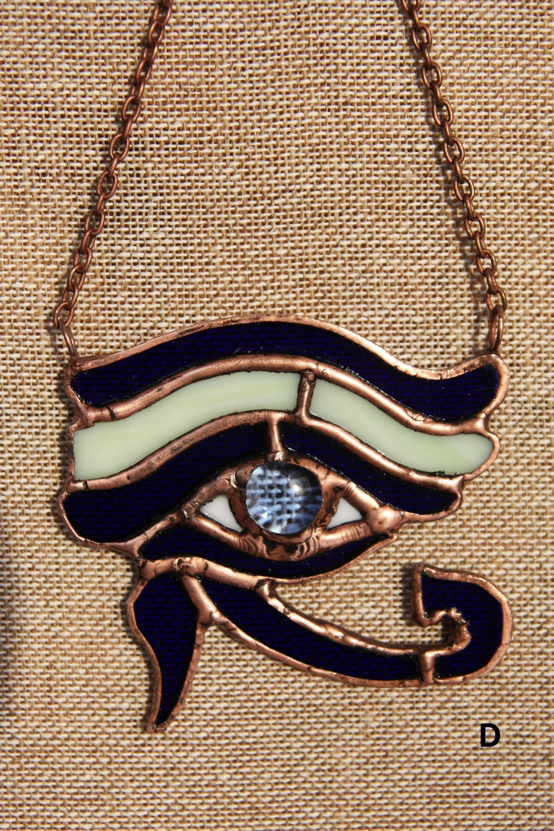 Eye of Ra Horus Ancient Egyptian Amulet Tiffany Stained Etsy