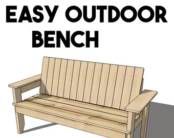 DIY Outdoor Bench Plans, Garden Bench Woodworking Plans, Step by Step Build Guide