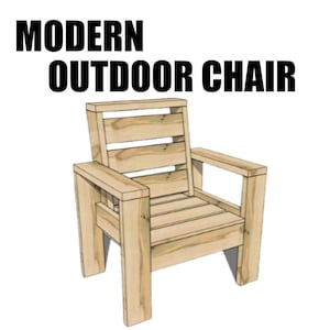 Modern Outdoor Chair Plans | Woodworking Plans | Plans For DIY Outdoor Chair | Outdoor Chair Plans
