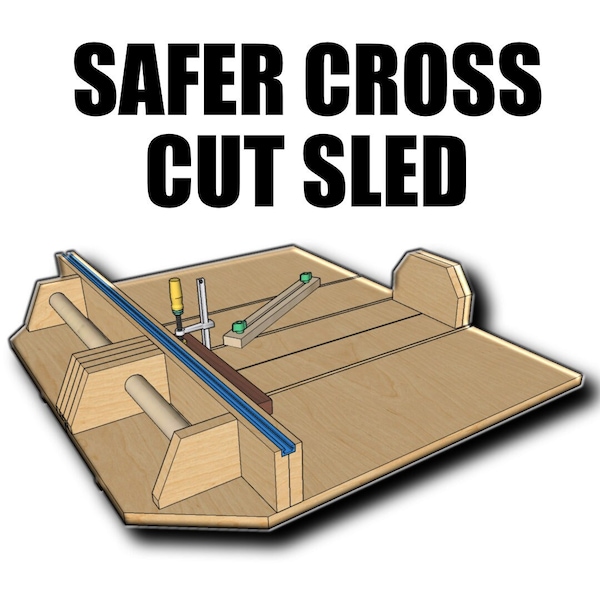 Cross Cut Schlittenpläne | Tischkreissäge - Schlittenpläne | Holzbearbeitungsplan | Kappschlitten für Tischkreissäge | Crosscut Jig-Pläne