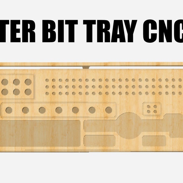 CNC File for Router Bit and Tool Storage | Router Bit Organizer | Shapeoko File | C2d File | CNC File | Tool Organizer SVG