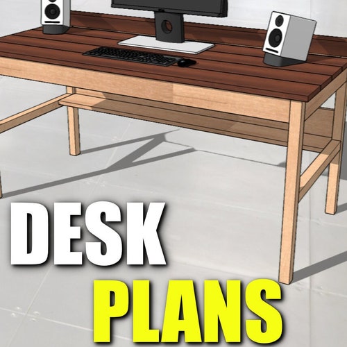 DIY Desk Construction Plans Etsy