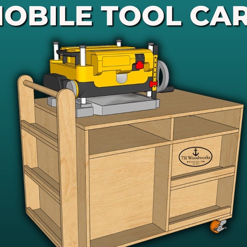 Mobile Tool Cart Build Plans Rolling Cart Plans Etsy