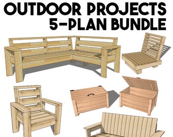 DIY Outdoor Holzbearbeitung Projekt Pläne | Outdoor Sofa Pläne | Holzbearbeitungspläne | Outdoor Bank Pläne | Outdoor Stuhl Pläne
