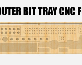 Router Bit Organizer CNC File: 1/4 & 1/2" Shank (SVG, C2d)