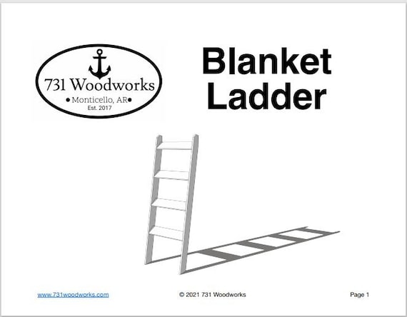 Blanket Ladder Plan Woodwork Plan Quilt Ladder Build Plan Etsy