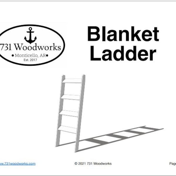 Blanket Ladder Plan / Woodwork Plan / Quilt Ladder Build Plan