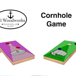DIY Cornhole Boards Woodworking Plans | Bag Toss Game | Tailgate Game | DIY Bag Toss