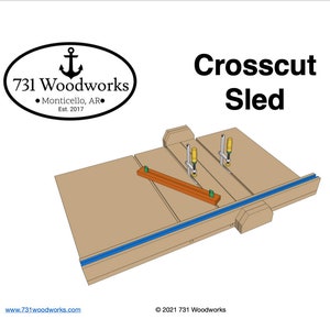 Cross Cut Sled Plans for Table Saw / Cross-Cut Sled Plans / Crosscut Sled Plans / Adjustable Fence