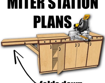 Miter Saw Station Plans | Woodworking Plans | Build Plans | Miter Stand Plans | Wood Working Plans | Woodworking Projects | Wood Projects