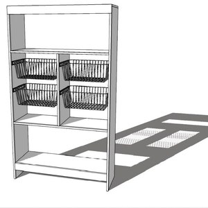 Pantry Woodwork Plan / Free Standing Pantry / DIY Pantry / Pantry With Baskets