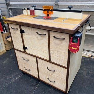 Router Table Build Plans DIY Woodworking Plans Homemade Router Table Router Cabinet Plans image 2