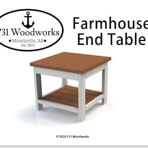 Farmhouse End Table Plans