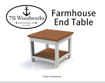 Farmhouse End Table Plans