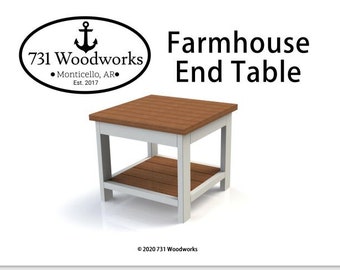 Farmhouse End Table Plans