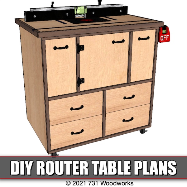 Bouwplannen voor routertafels | DIY-houtbewerkingsplannen | Zelfgemaakte freestafel | Routerkastplannen