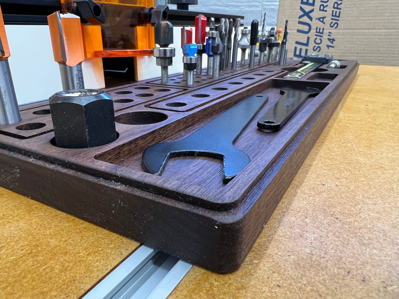 Align Carbide CNC Router Bit Storage Blocks - 4 Block Set With Sticker For Tool Organization