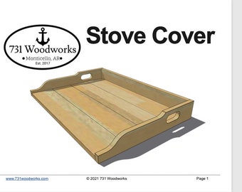 Stove Cover Woodwork Plans | Farmhouse Stove Cover Woodworking Plans | PDF Woodwork Plan