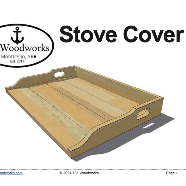 Stove Cover Woodwork Plans | Farmhouse Stove Cover Woodworking Plans | PDF Woodwork Plan