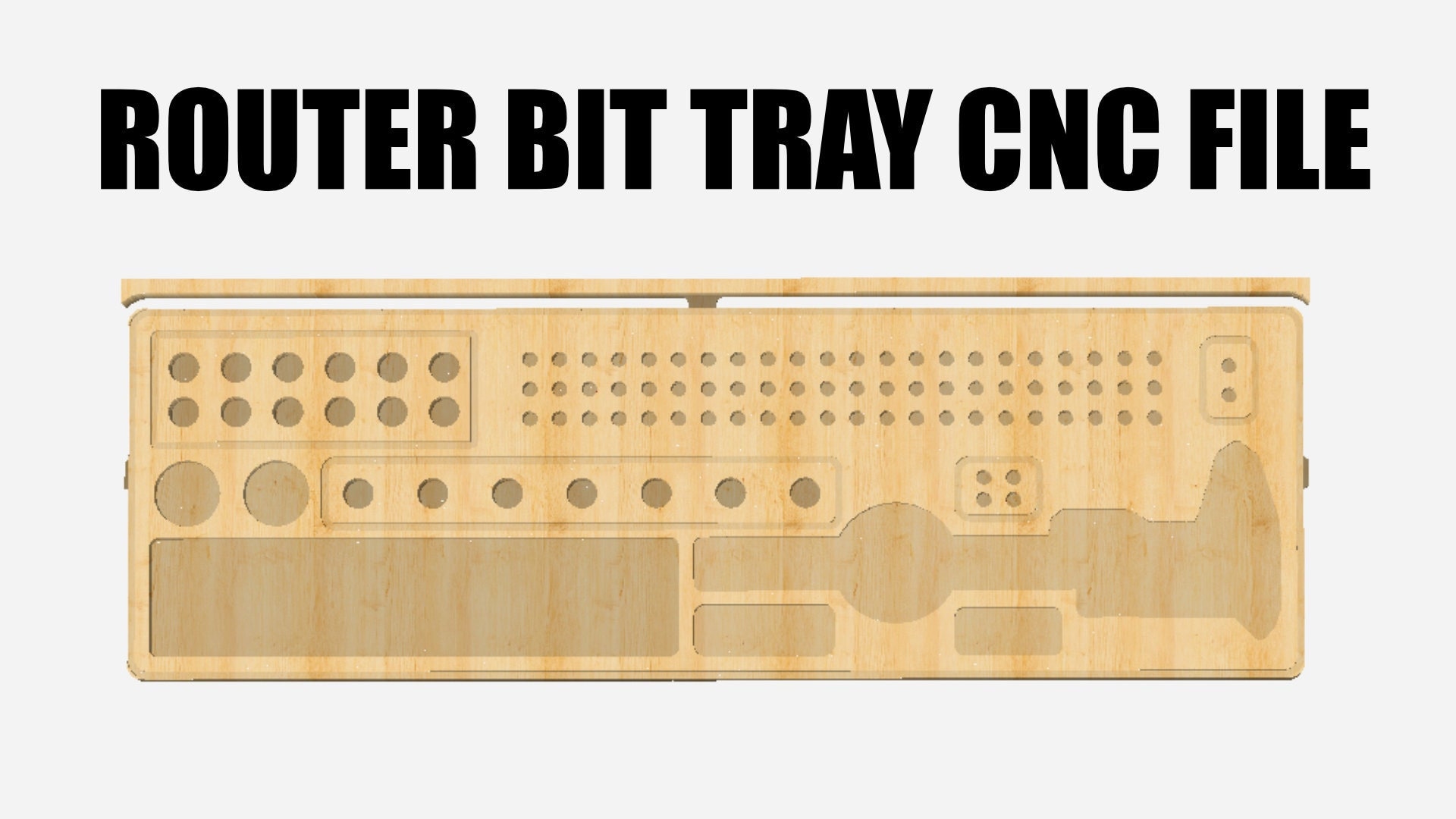 CNC File for Router Bit and Tool Storage Router Bit Organizer