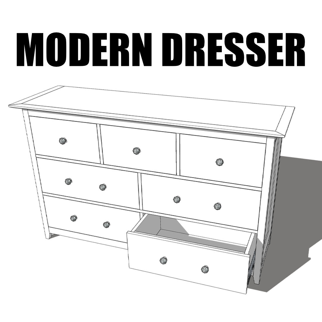 Woodworking Plans Dresser Build Plan DIY Dresser Modern Etsy