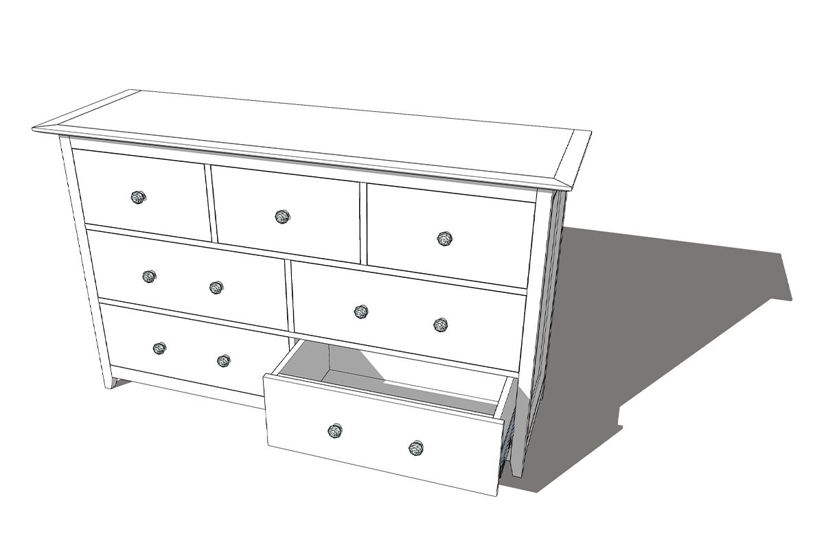 Woodworking Plans Dresser Build Plan DIY Dresser Modern Etsy