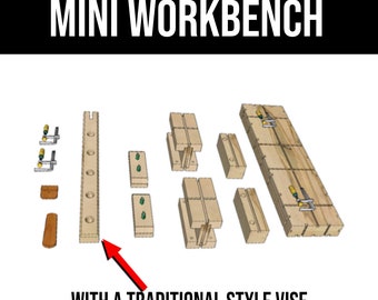 Mini Workbench Woodworking Plans | Woodworking Bench Plans | Small Workbench with Vise